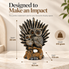WellHomes™ Owl Family Decorative Statue – Antique Silver Owl Family Figurine with Tree Base for Home Décor