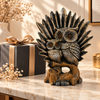 WellHomes™ Owl Family Decorative Statue – Antique Silver Owl Family Figurine with Tree Base for Home Décor