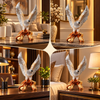 Premium Winged Bird Eagle Statue | Silver & Gold Luxury Home Décor Showpiece