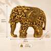 WellHomes™ गोल्डन ह्यूमन एलीफेंट स्कल्पचर – घर की सजावट के लिए बारीकी से नक्काशीदार सजावटी शोपीस (कॉपी)