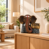Harmonium Ganesha Musical Sculpture, Antique Brown Decorative Statue for Home Décor