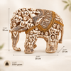 WellHomes™ मानव हाथी मूर्ति – गृह सज्जा के लिए जटिल रूप से नक्काशीदार सजावटी शोपीस