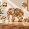 WellHomes™ मानव हाथी मूर्ति – गृह सज्जा के लिए जटिल रूप से नक्काशीदार सजावटी शोपीस